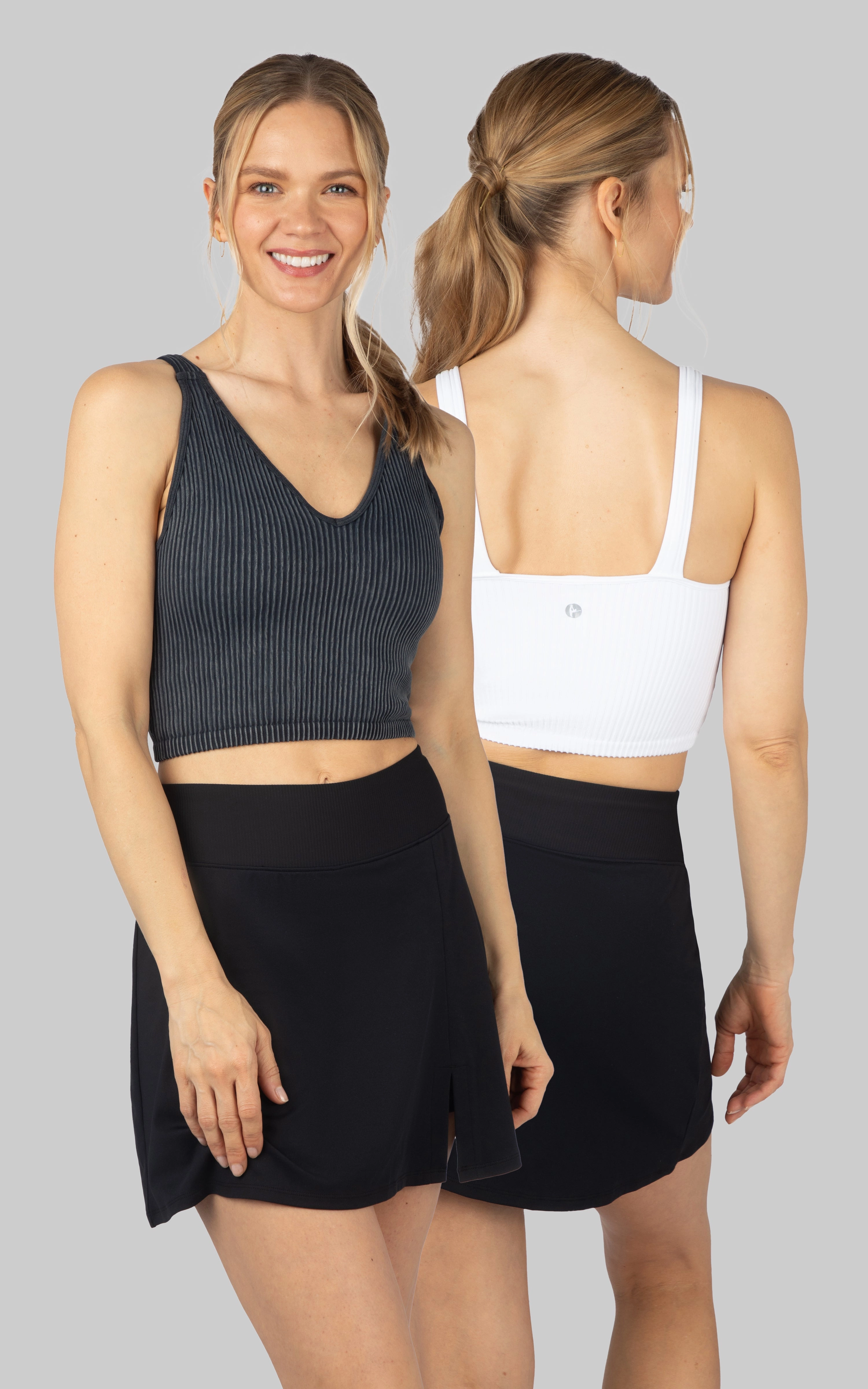 2 PK Stone Wash V-Neck Tank