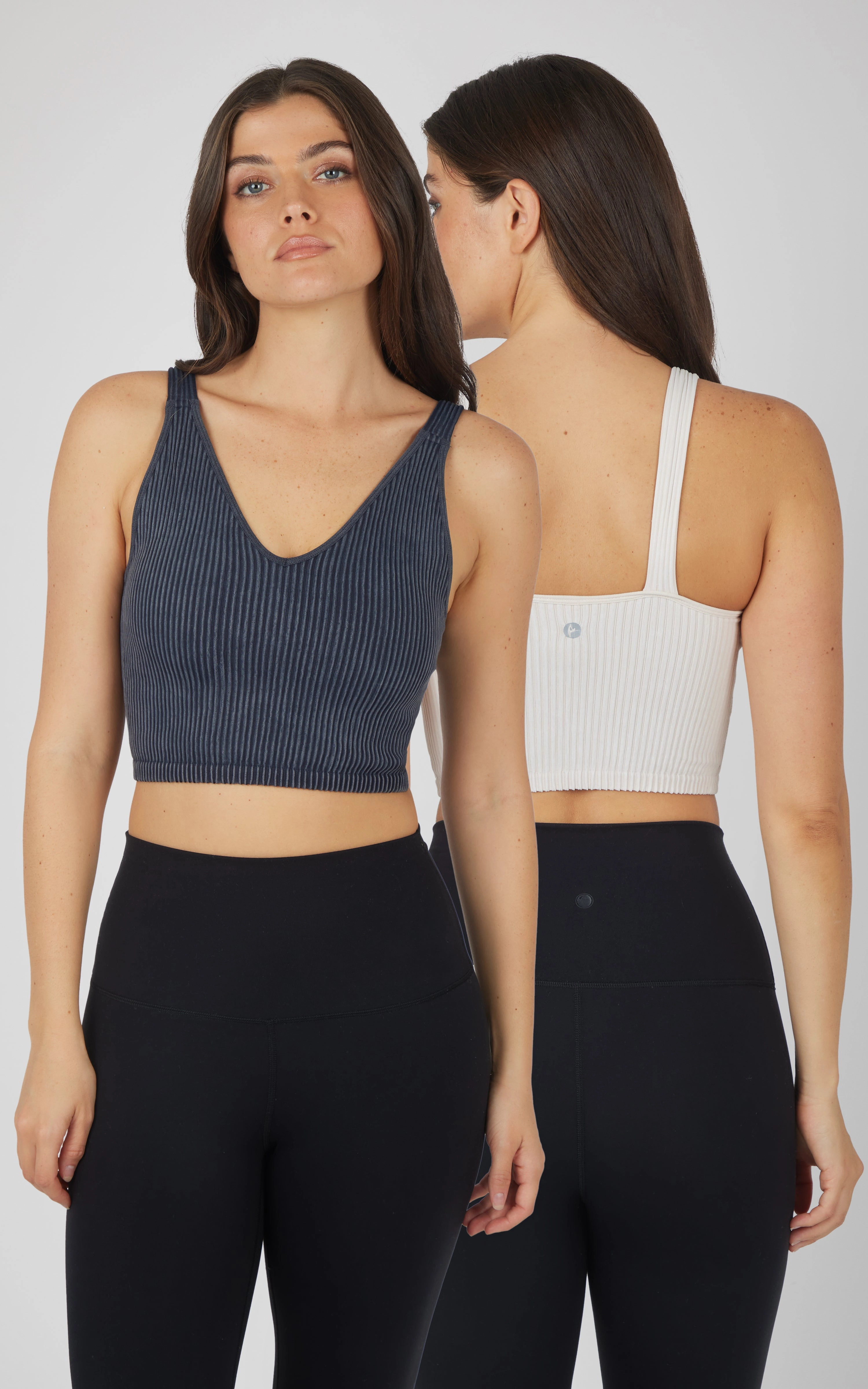 2 PK Stone Wash V-Neck Tank