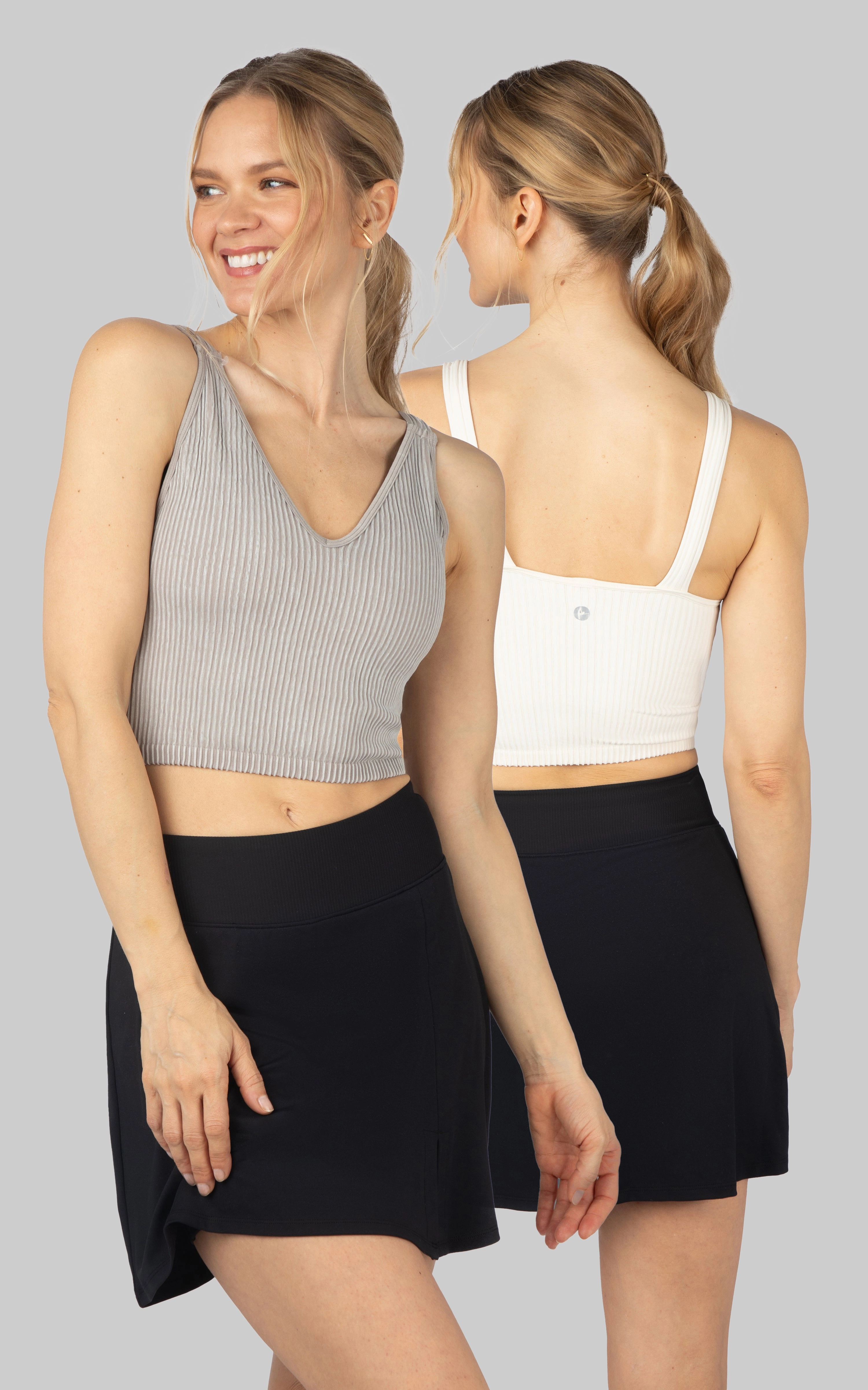 2 PK Stone Wash V-Neck Tank