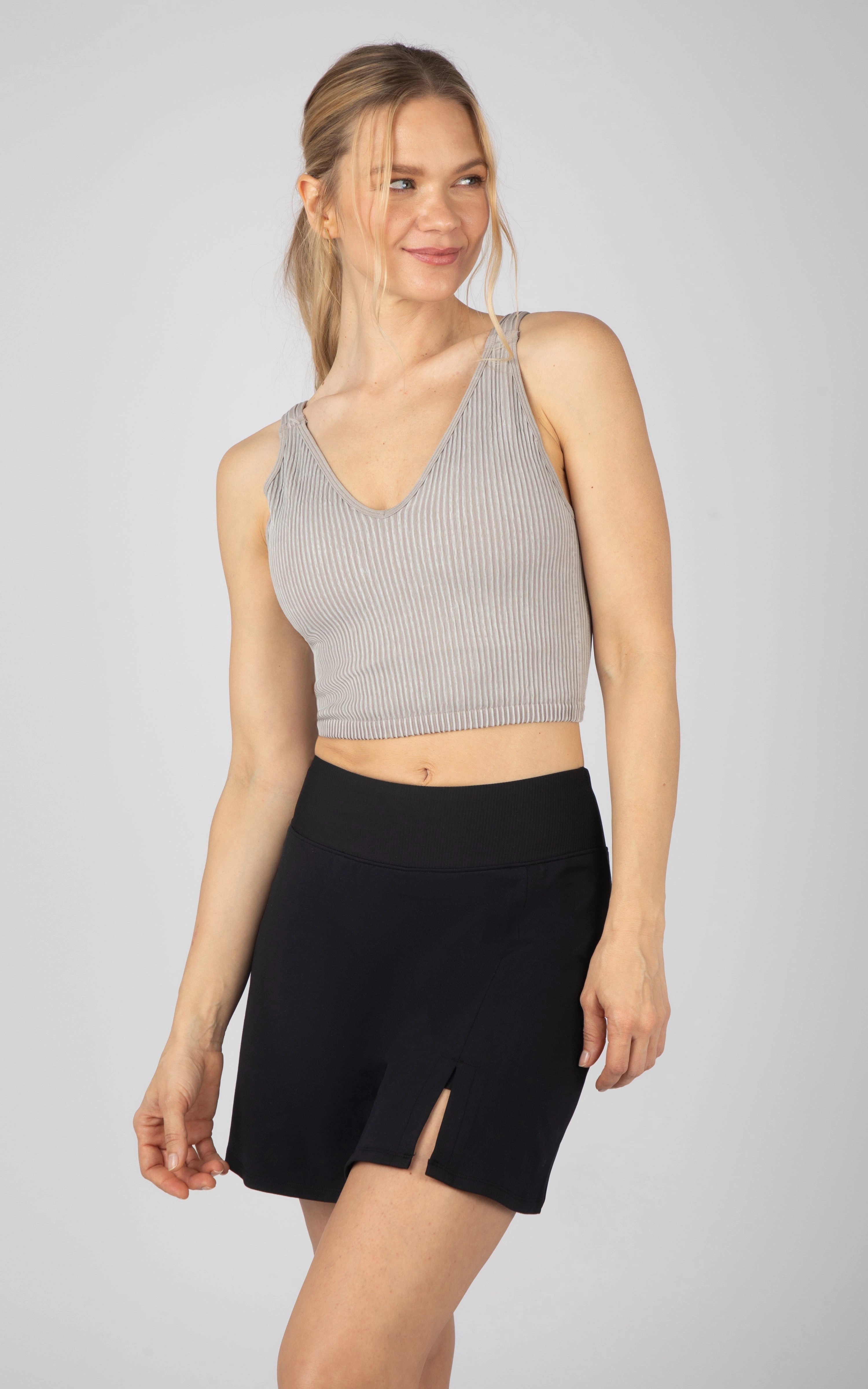 2 PK Stone Wash V-Neck Tank