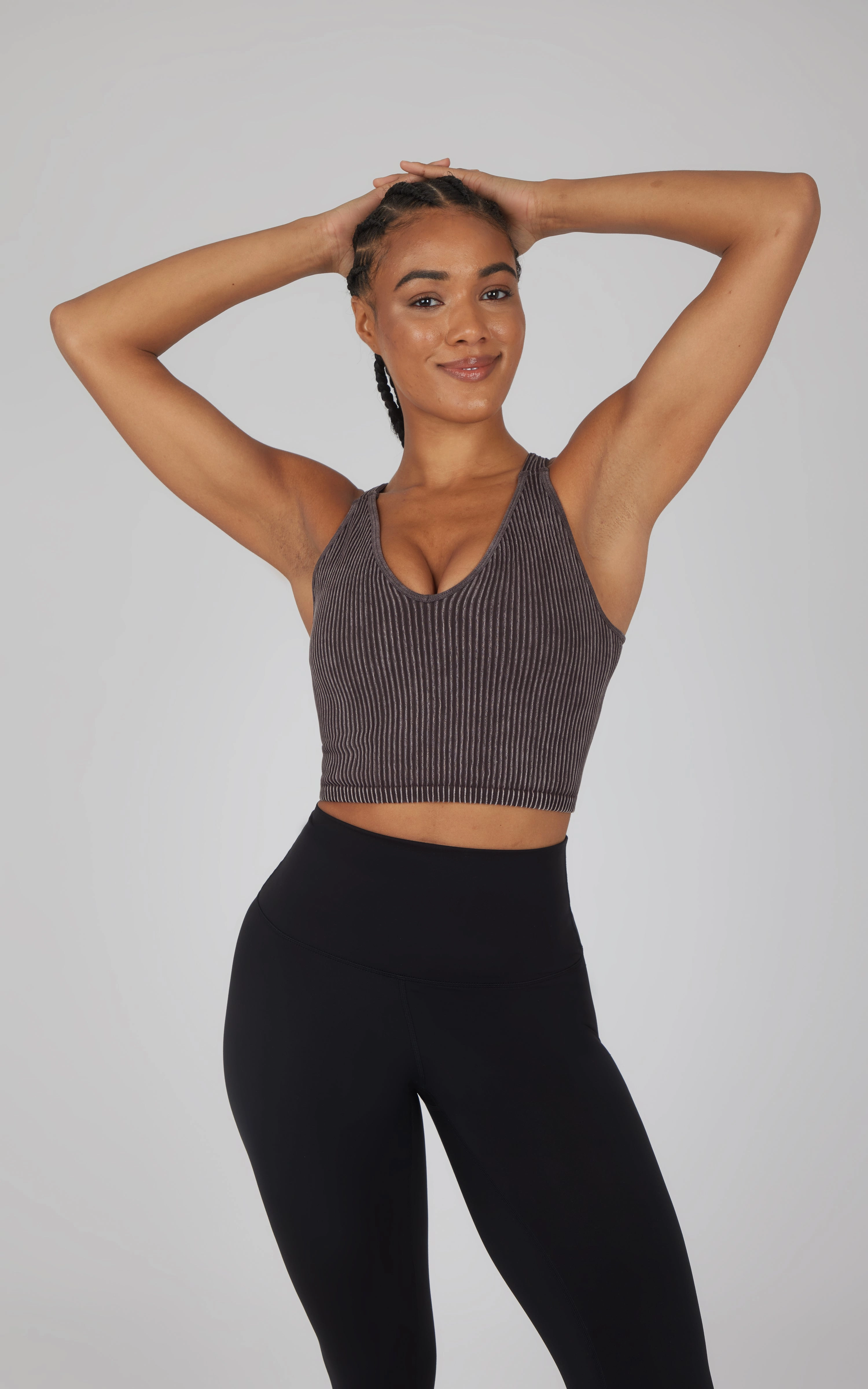2 PK Stone Wash V-Neck Tank