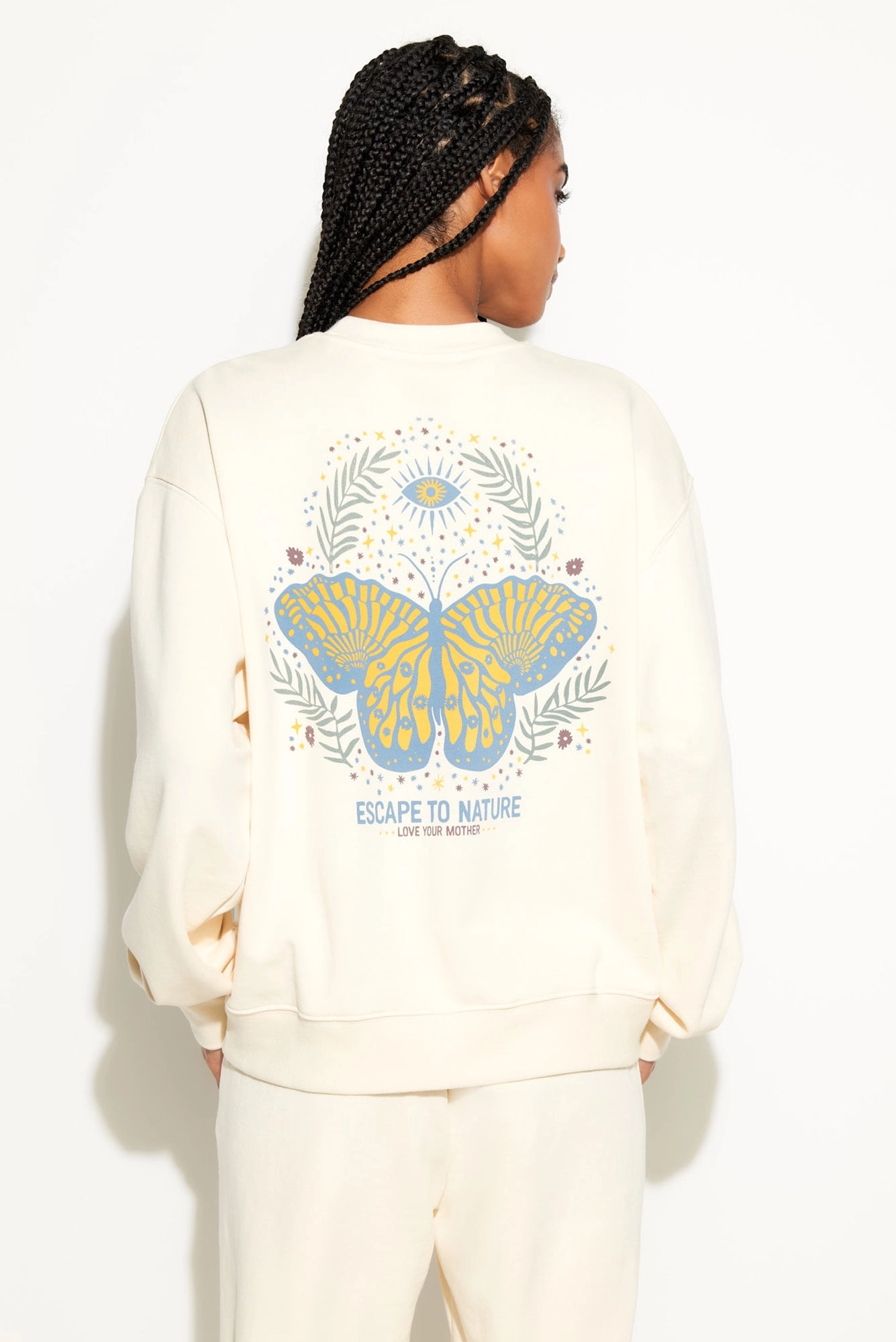 222 Butterfly La Brea Crew Sweatshirt