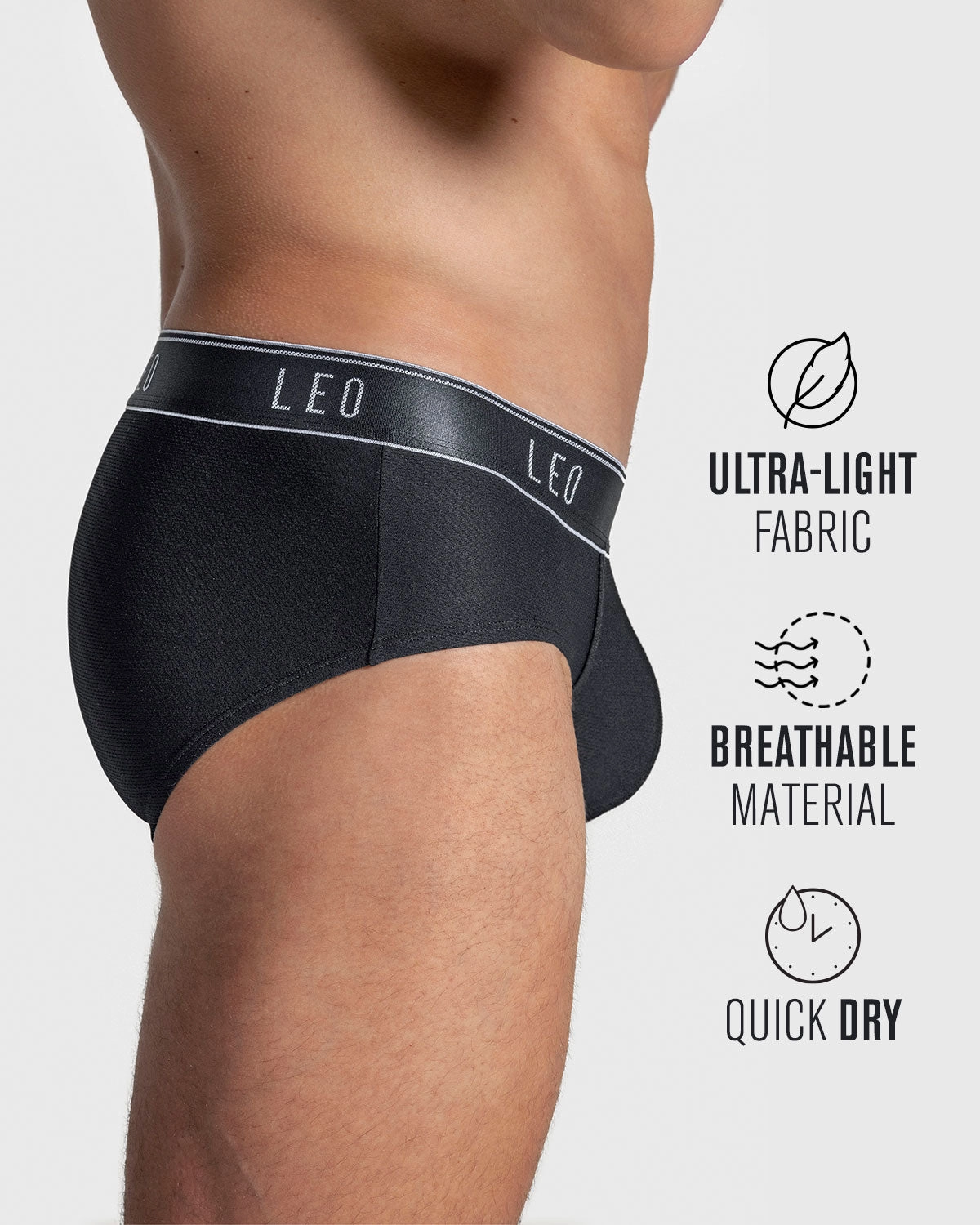 3-Pack Ultra-Light Brief with Ergonomic Pouch