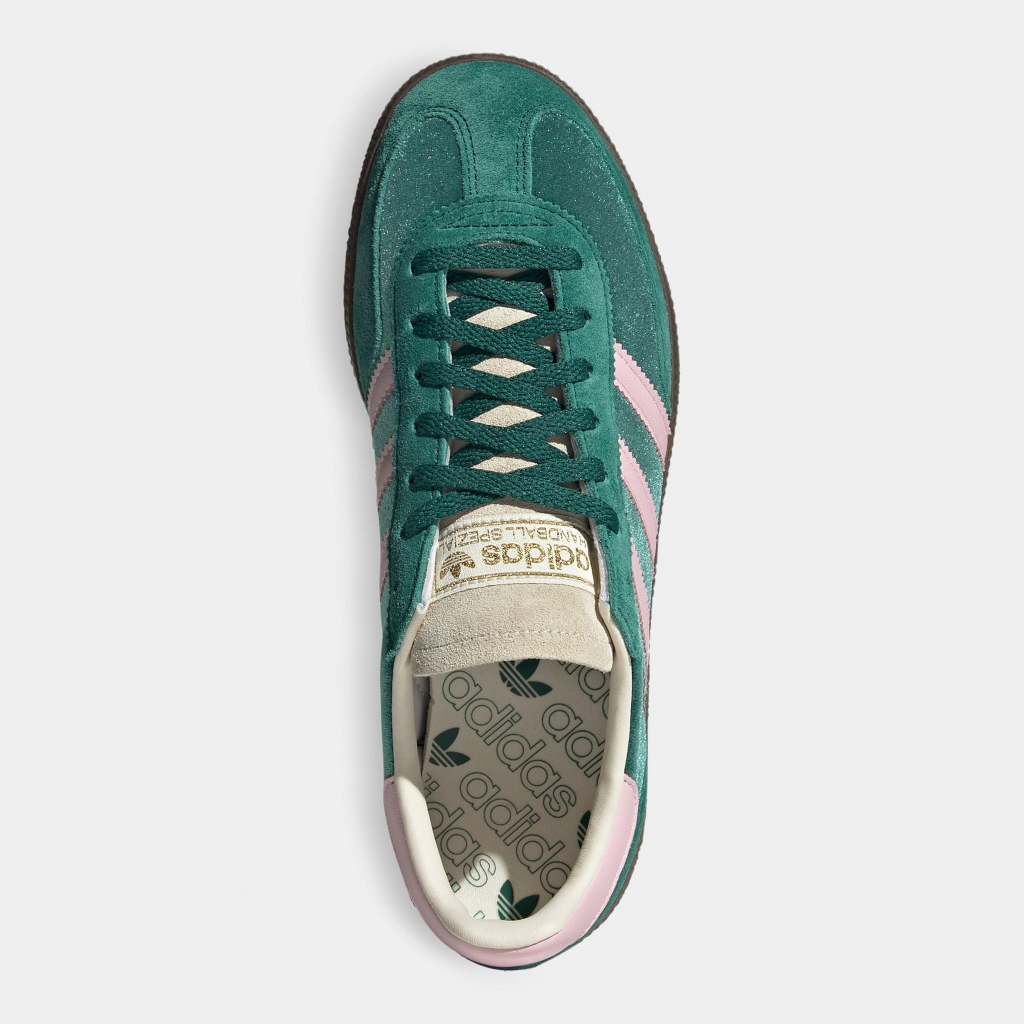 adidas Women's Handball Spezial Collegiate Green / Clear Pink - Cream White