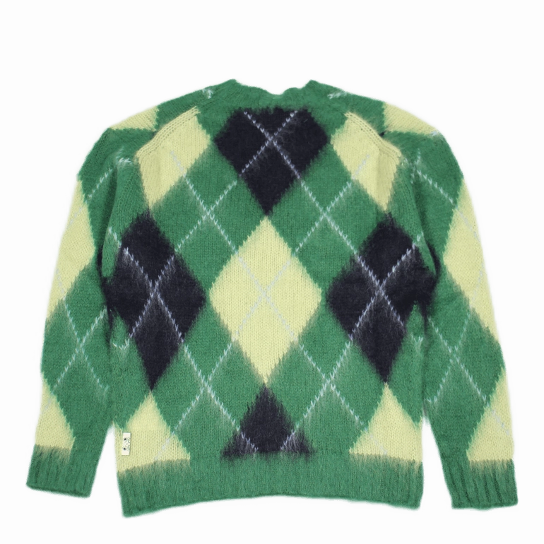 Argyle Comfort Jumper Almond Green