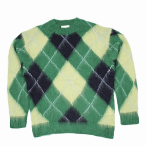 Argyle Comfort Jumper Almond Green