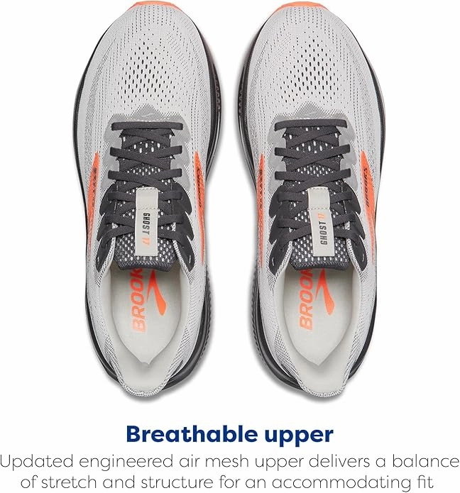 Brooks Ghost 17 (Oyster Mushroom/Orange/Ebony) - Men's
