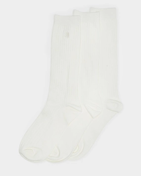 CASUAL HIGH CREW SOCKS IVORY