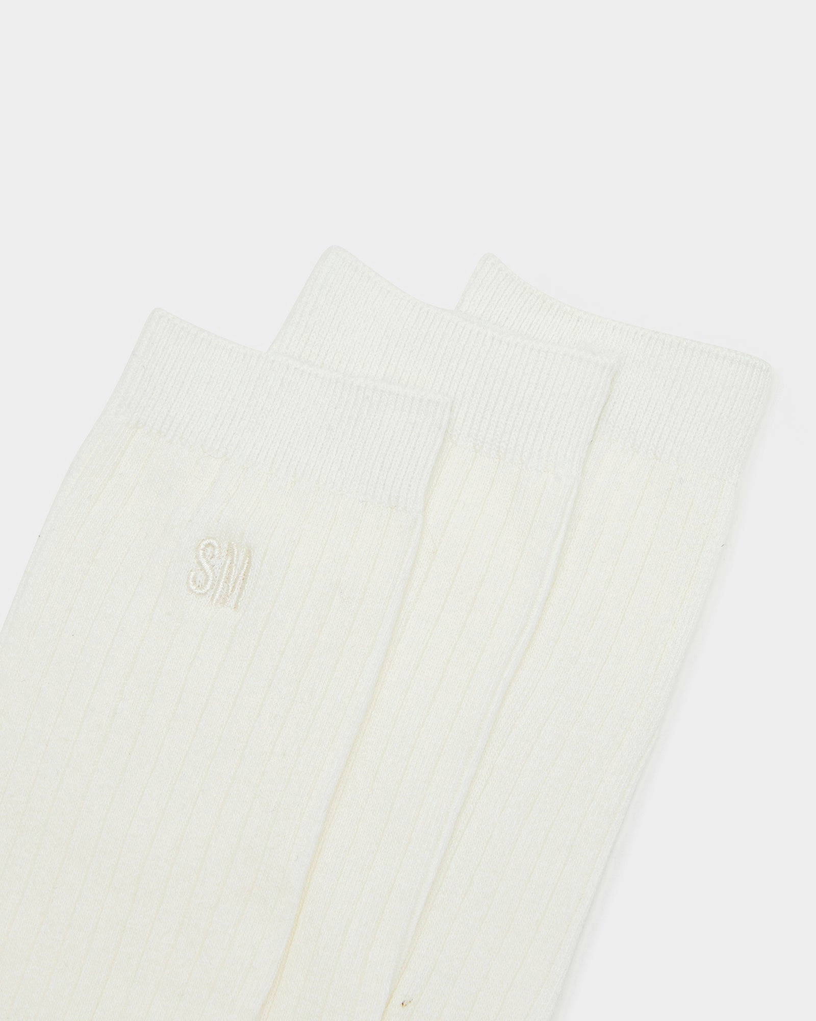 CASUAL HIGH CREW SOCKS IVORY