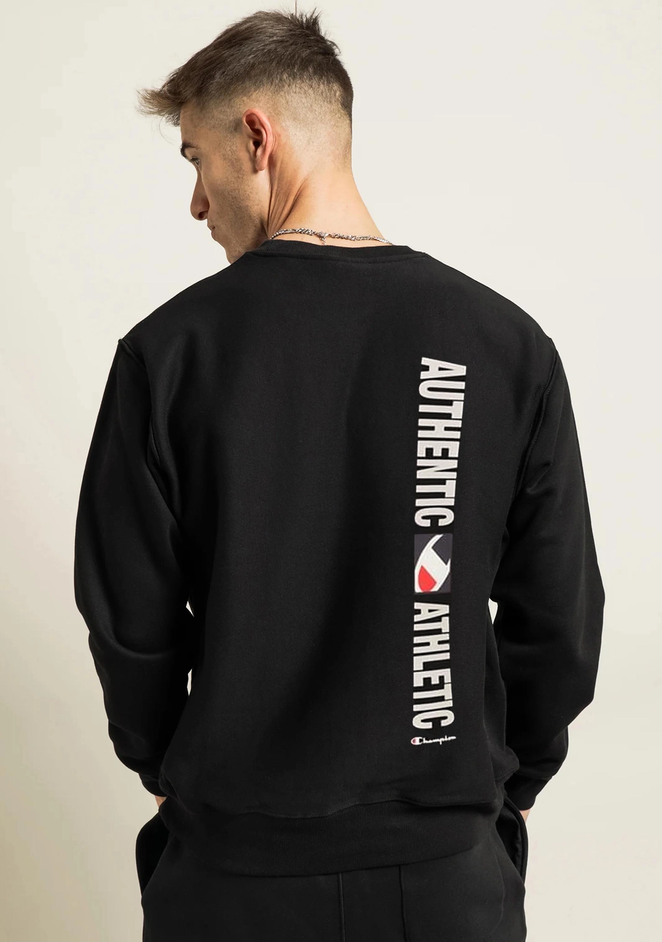 Champion Mens Sporty Graphic Print Crew