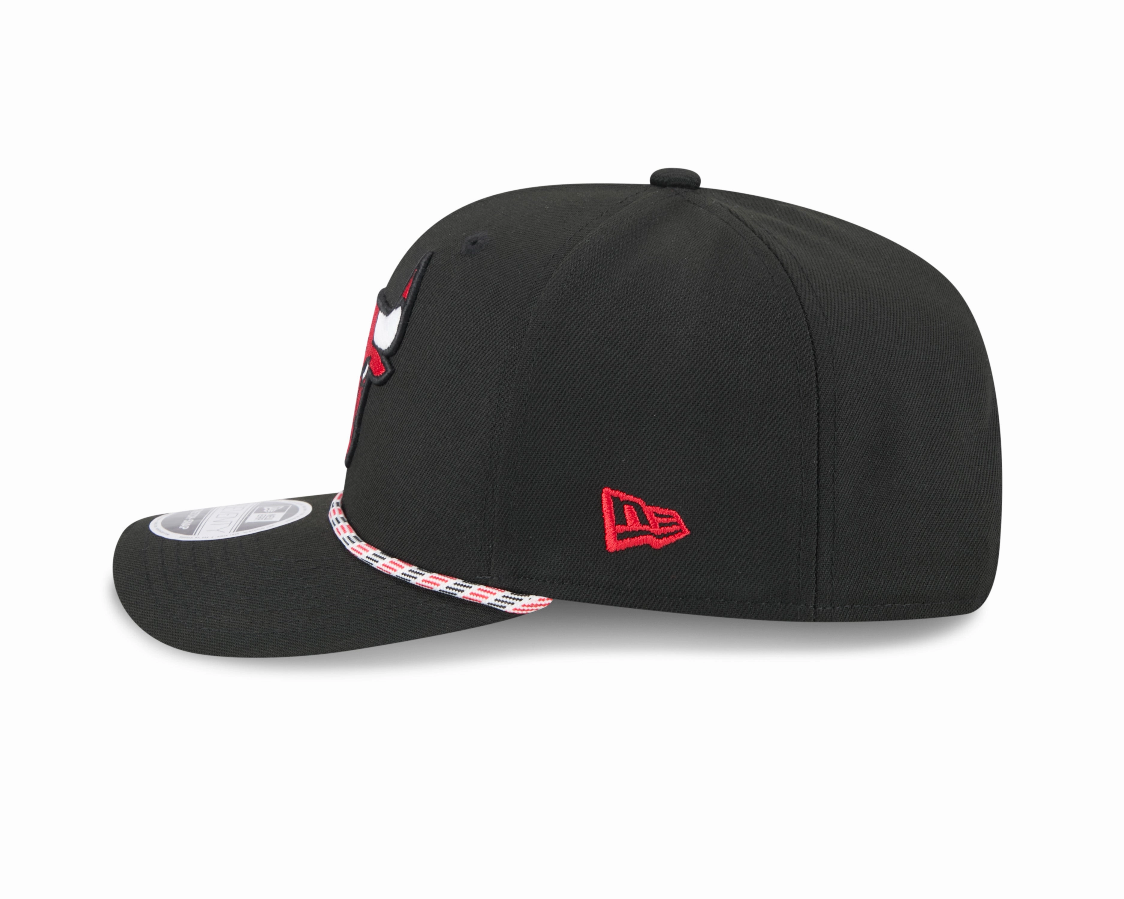 Chicago Bulls New Era Black Multi Rope 9SEVENTY Stretch Snap Adjustable Hat
