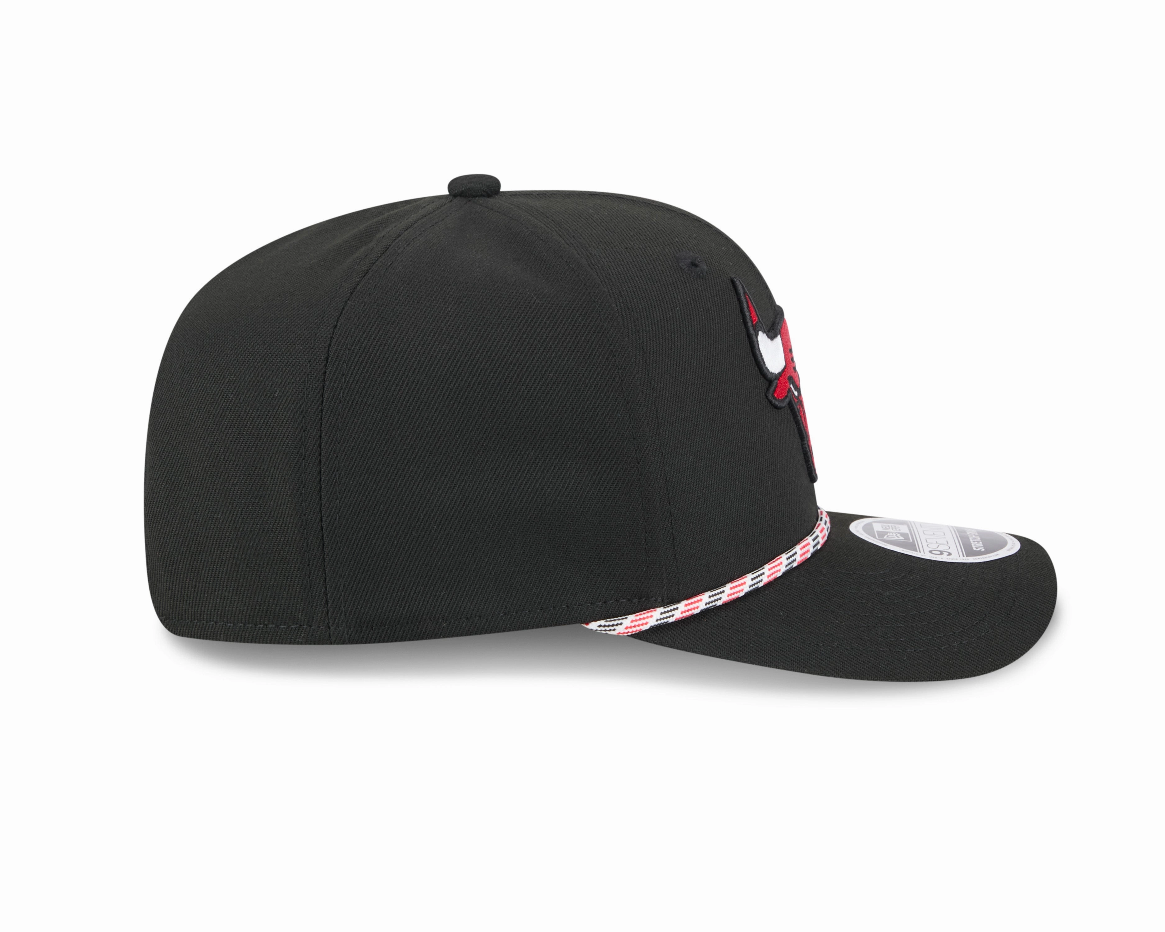 Chicago Bulls New Era Black Multi Rope 9SEVENTY Stretch Snap Adjustable Hat