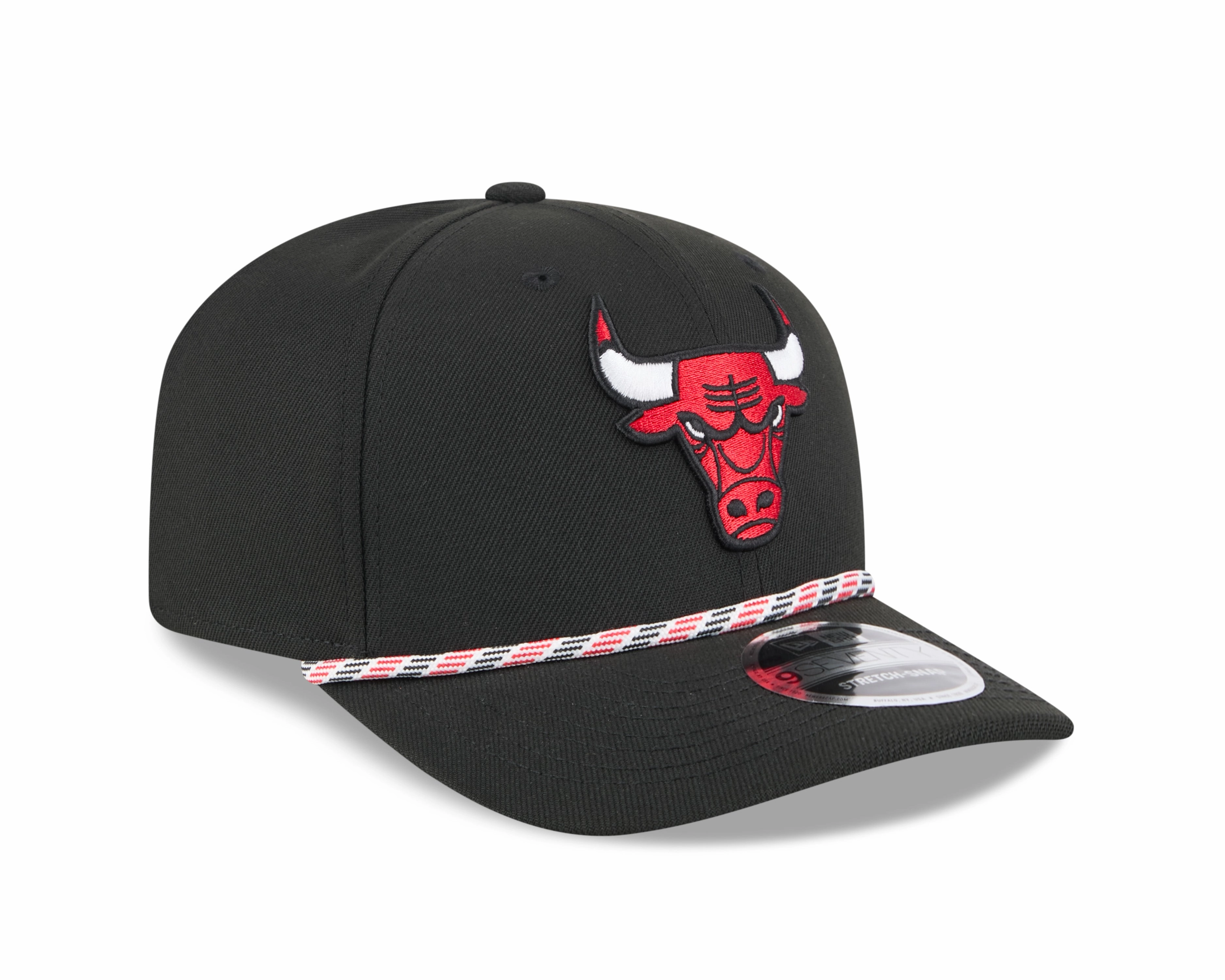 Chicago Bulls New Era Black Multi Rope 9SEVENTY Stretch Snap Adjustable Hat