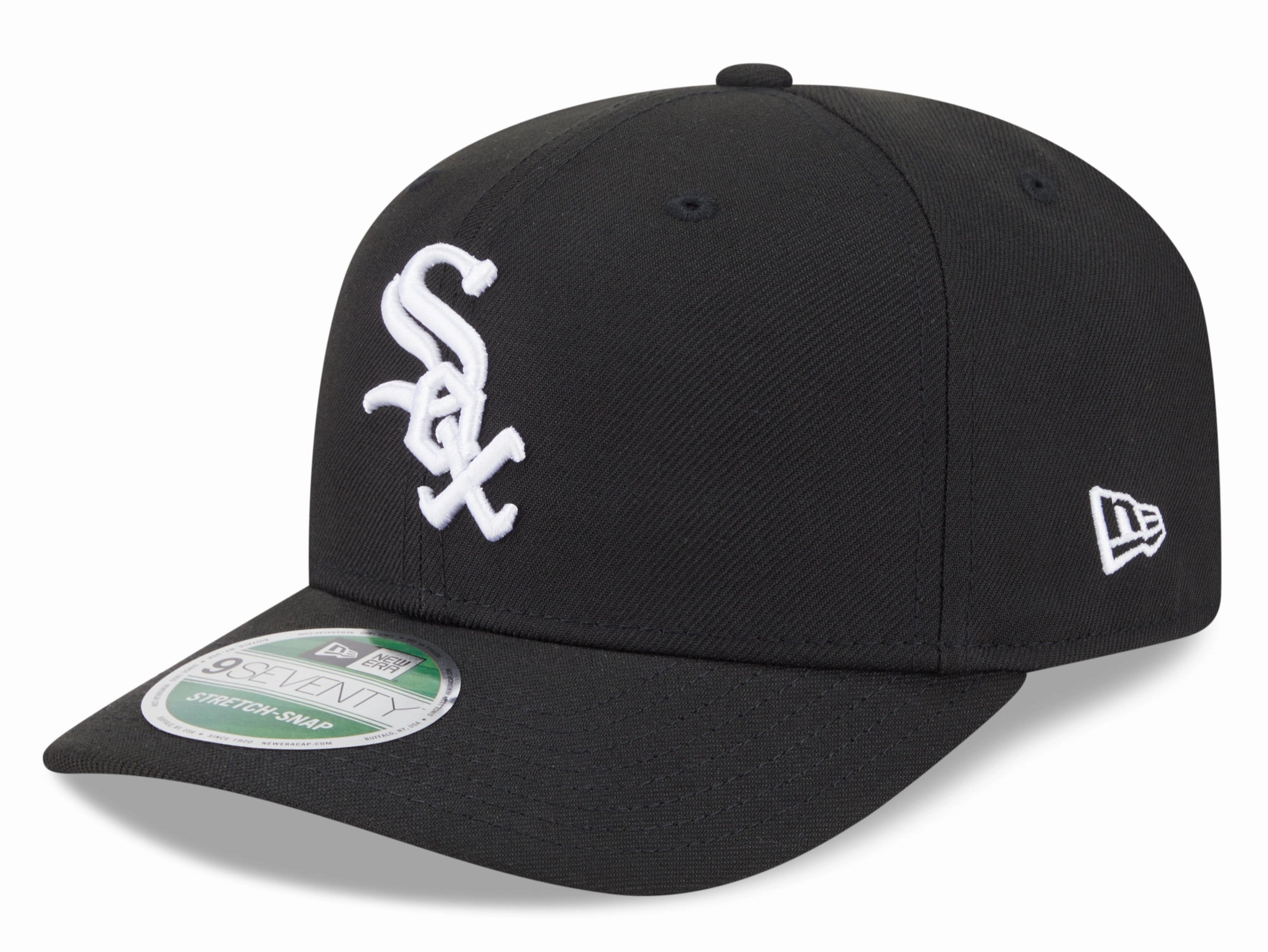 Chicago White Sox Black New Era Player Replica 9SEVENTY Stretch Snap Adjustable Hat