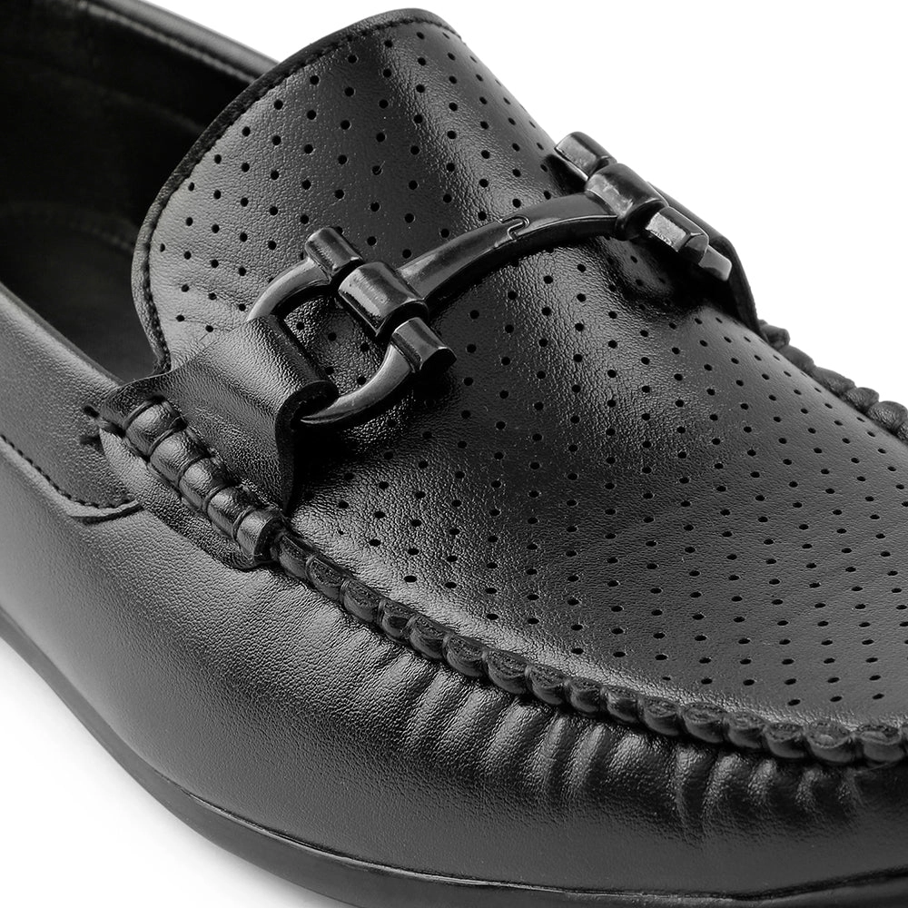 Fortune Black Casual Loafers For Men HML-10E By Liberty