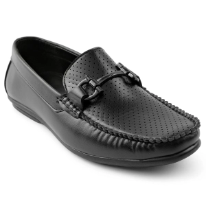 Fortune Black Casual Loafers For Men HML-10E By Liberty
