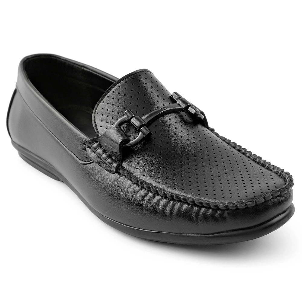 Fortune Black Casual Loafers For Men HML-10E By Liberty