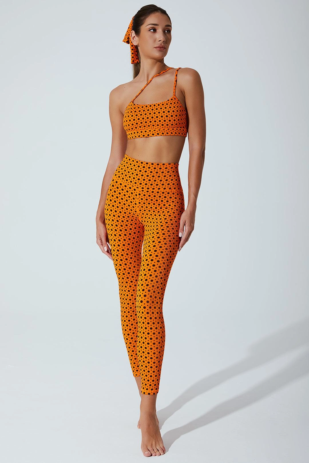 Hafwen Polka Dots Legging - Orange Beetle