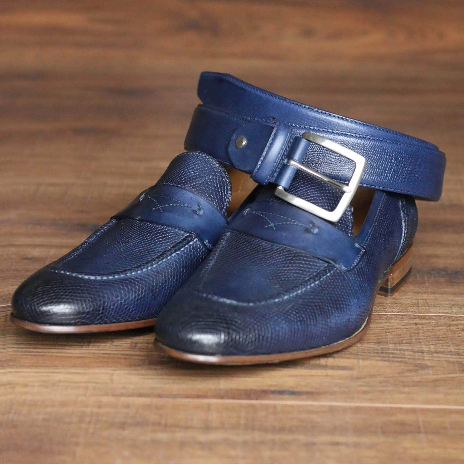 Harrison Loafer Blue Snakeskin