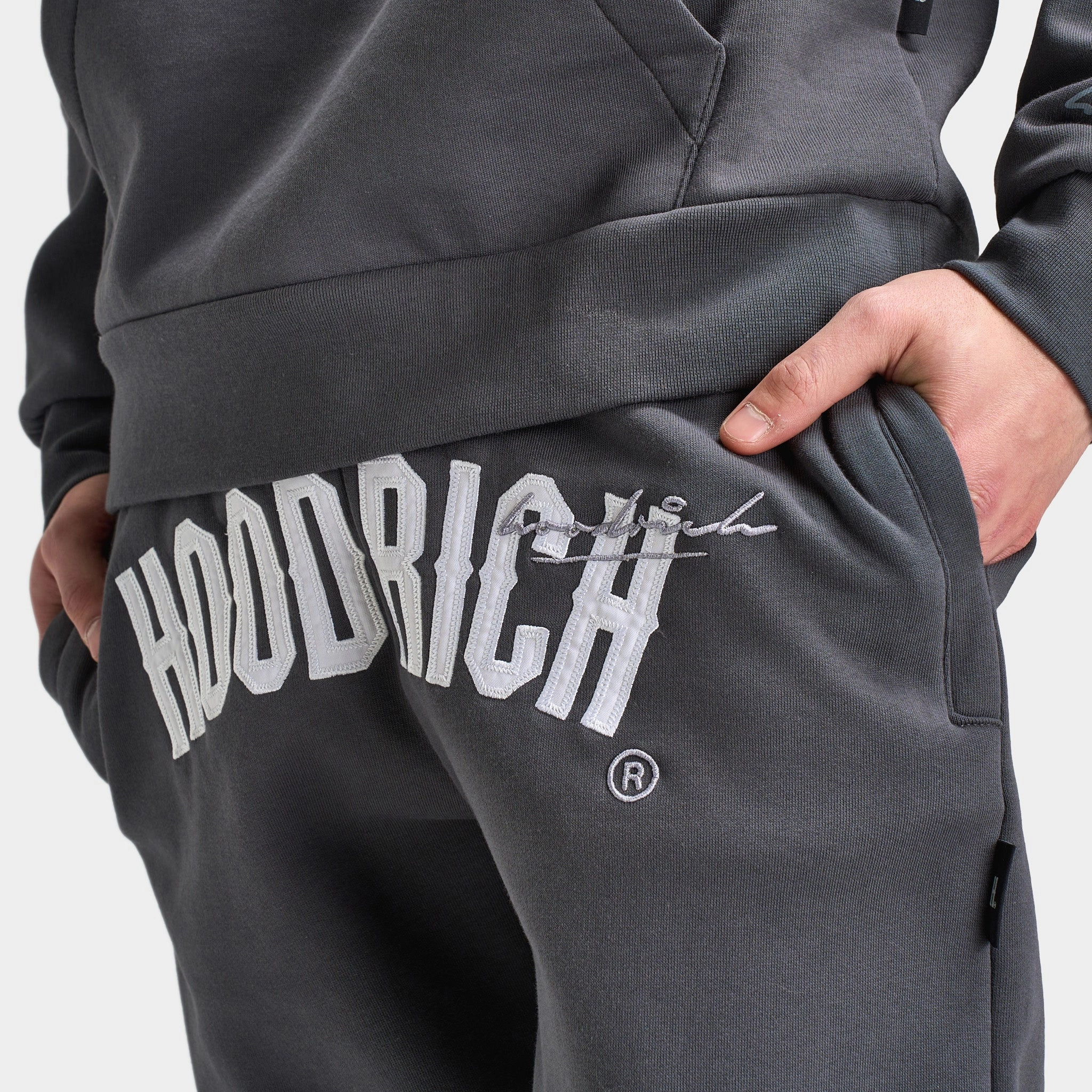 Hoodrich Heat V3 Open Hem Joggers Asphalt / White - Monument