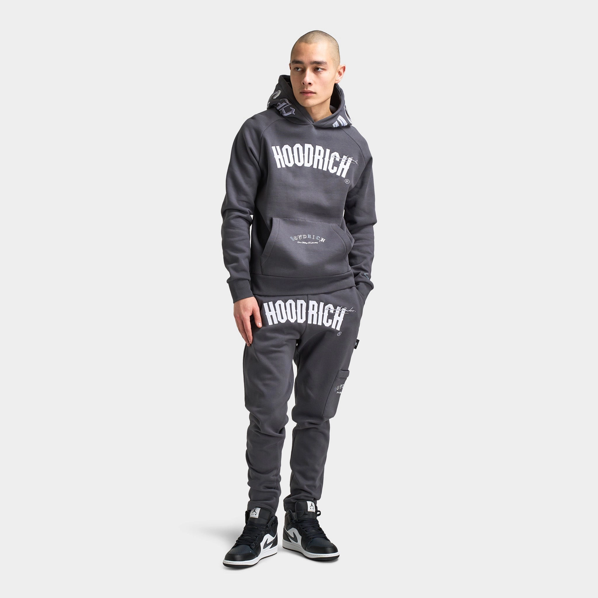 Hoodrich Heat V3 Open Hem Joggers Asphalt / White - Monument