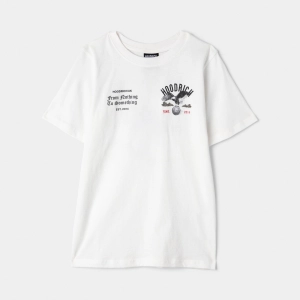 Hoodrich Juniors' Flight Tee White / Black - Lychee