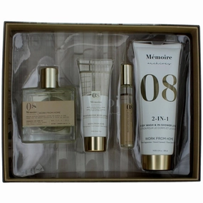 Memoire Archives Unisex Gift Set - Work From Home Sweet Caramel Mid Note, 4 Piece