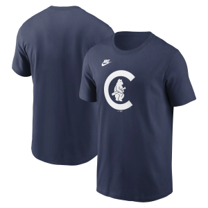 Men's Chicago Cubs Nike Cooperstown Navy T-Shirt