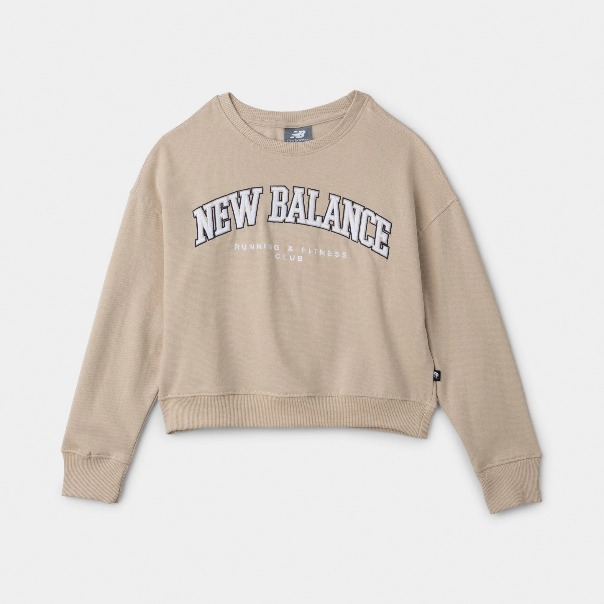 New Balance Junior Girls' Graphic Pullover Crewneck / Stoneware