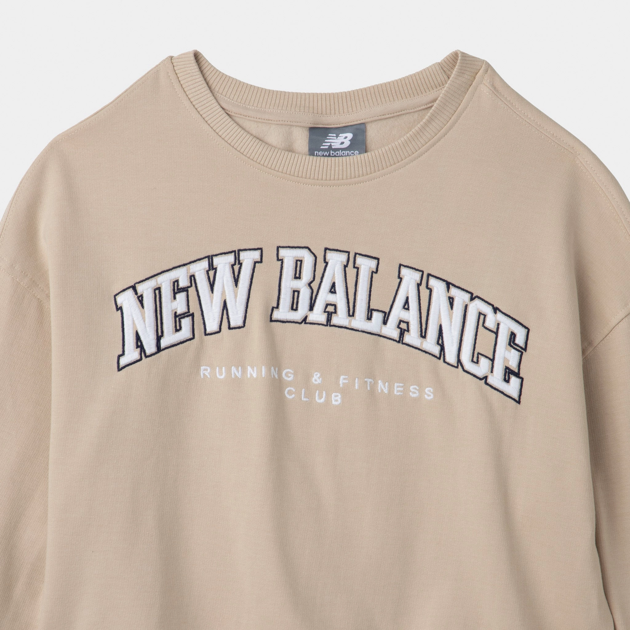 New Balance Junior Girls' Graphic Pullover Crewneck / Stoneware