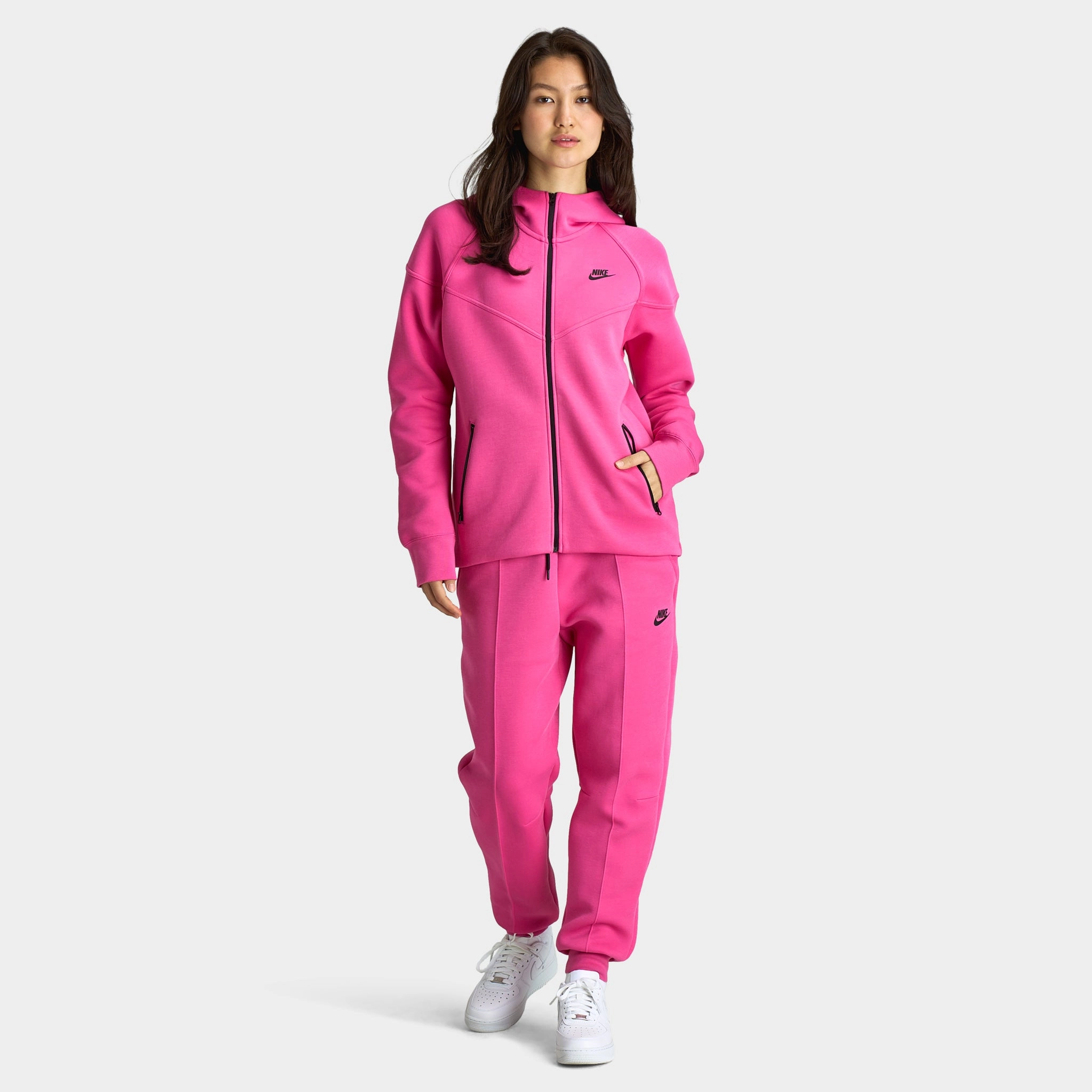 Nike Sportswear Women's Tech Fleece Windrunner Full Zip Alchemy Pink / Black