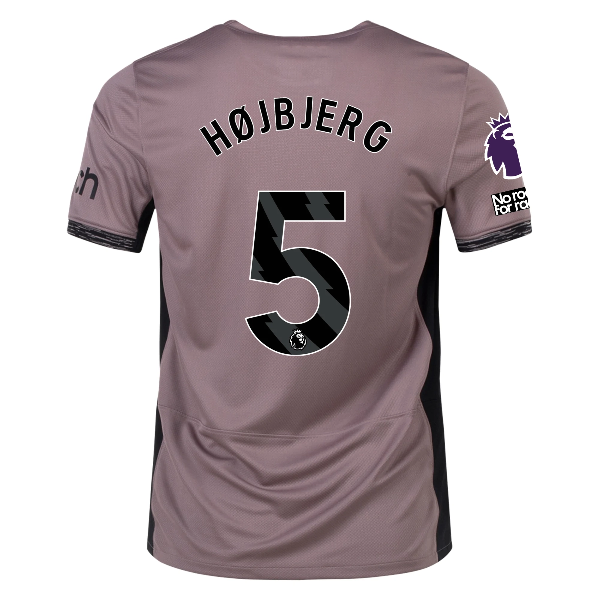 Nike Tottenham Emile Hojbjerg Third Jersey w/ EPL   No Room For Racism Patches 23/24 (Taupe Haze/Diffused Taupe)