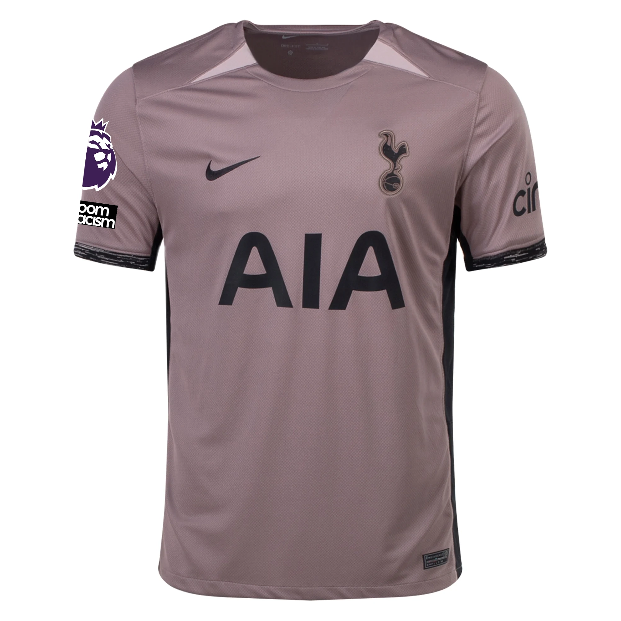 Nike Tottenham Emile Hojbjerg Third Jersey w/ EPL   No Room For Racism Patches 23/24 (Taupe Haze/Diffused Taupe)