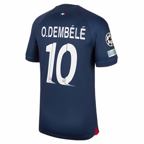 Nike Paris Saint-Germain Ousmane Dembélé Home Jersey w/ Champions League Patches 23/24 (Midnight Navy)