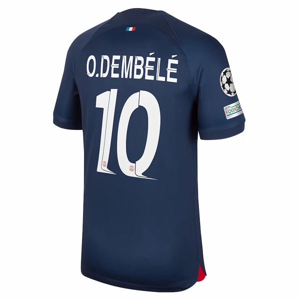 Nike Paris Saint-Germain Ousmane Dembélé Home Jersey w/ Champions League Patches 23/24 (Midnight Navy)