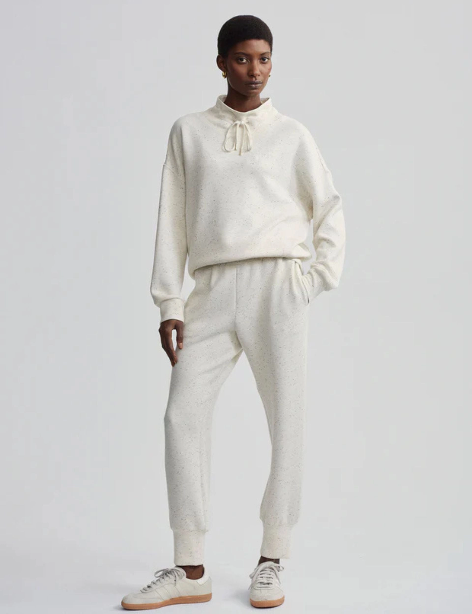 Oakdale Sweat - Ivory Marl Fleck