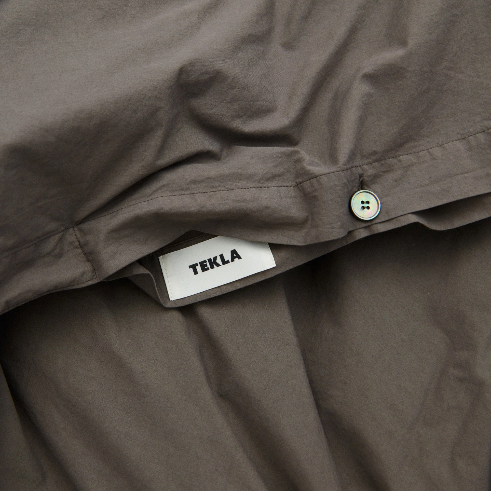 Percale Duvet Cover - Dark Taupe
