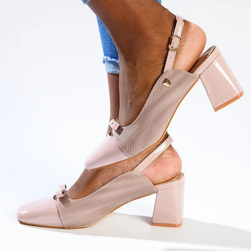 Pierre Cardin Square Toe Slingback - Mink