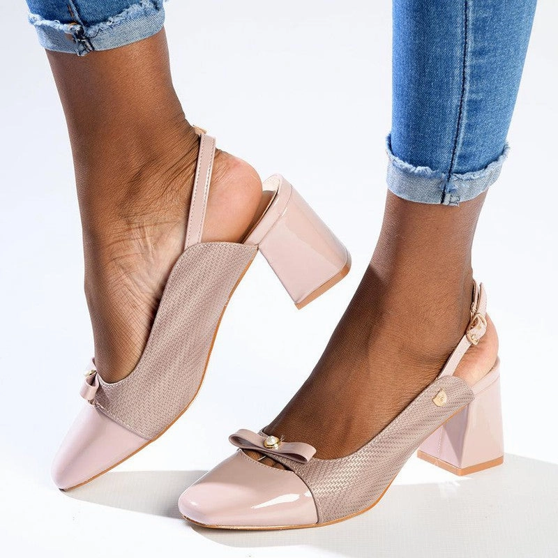 Pierre Cardin Square Toe Slingback - Mink