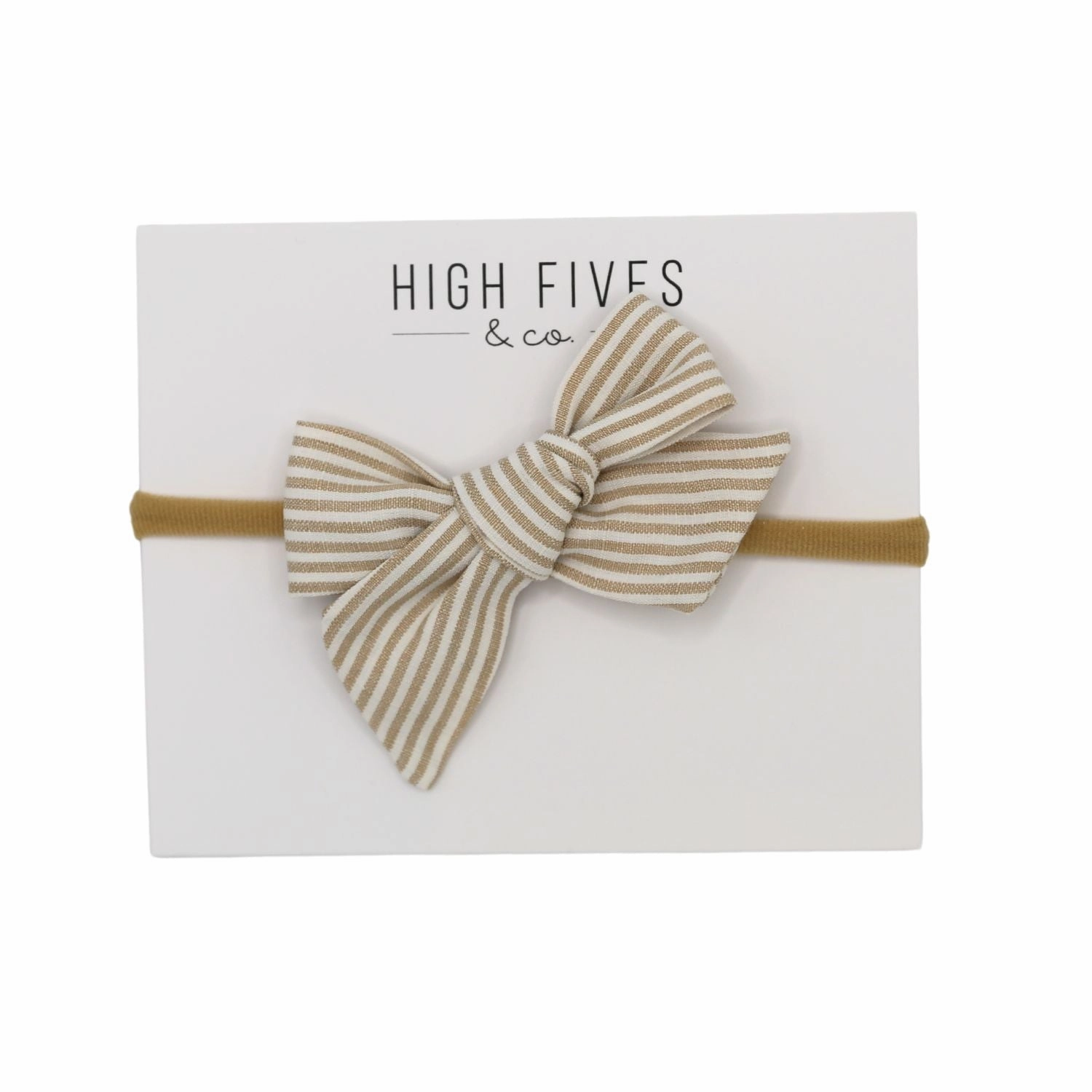 Printed Linen Bow Nylon Headband