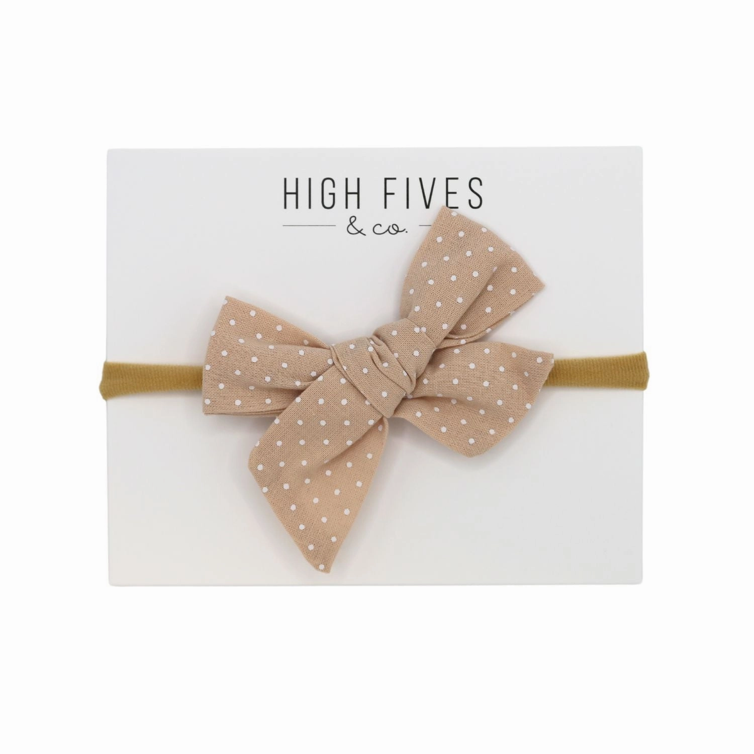 Printed Linen Bow Nylon Headband