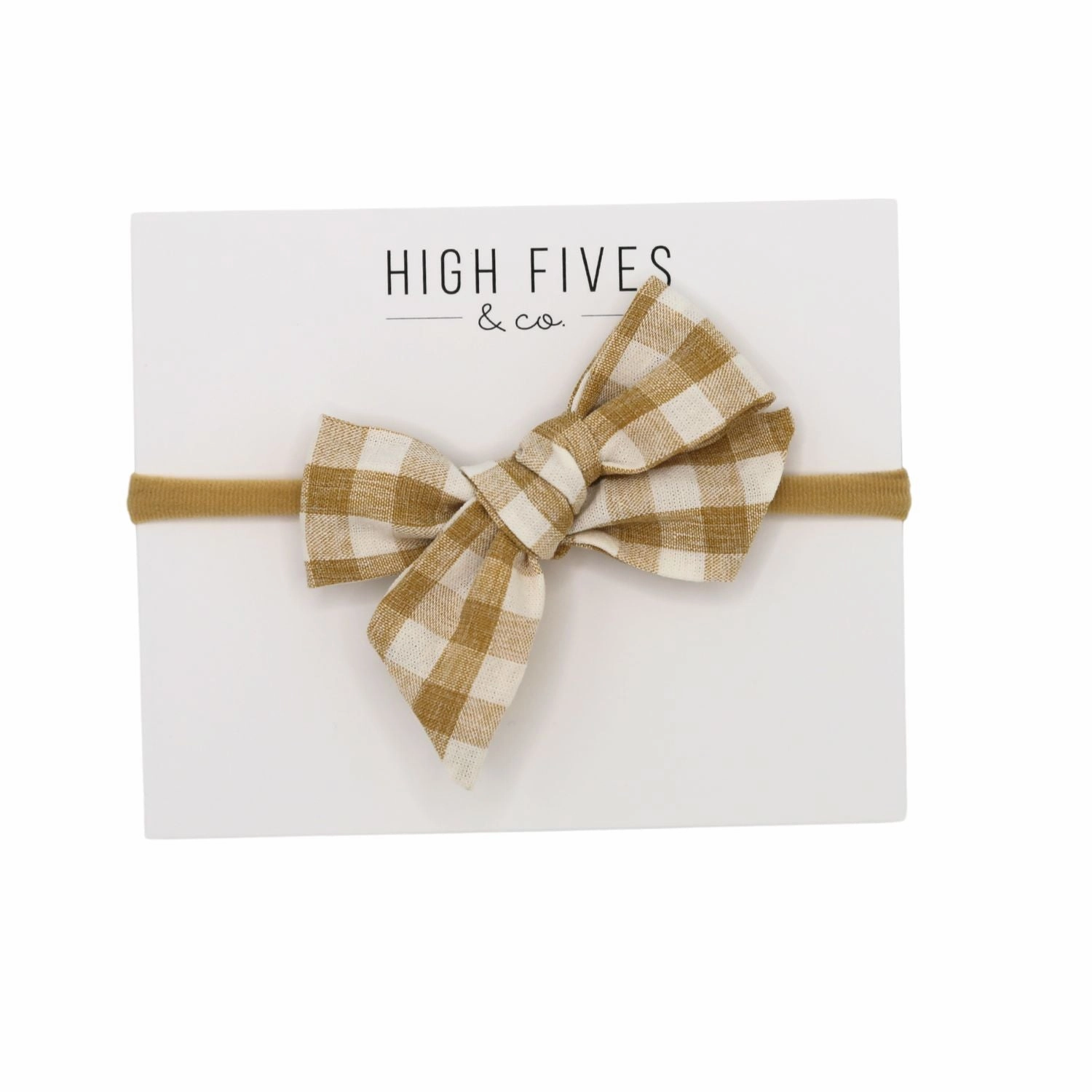 Printed Linen Bow Nylon Headband