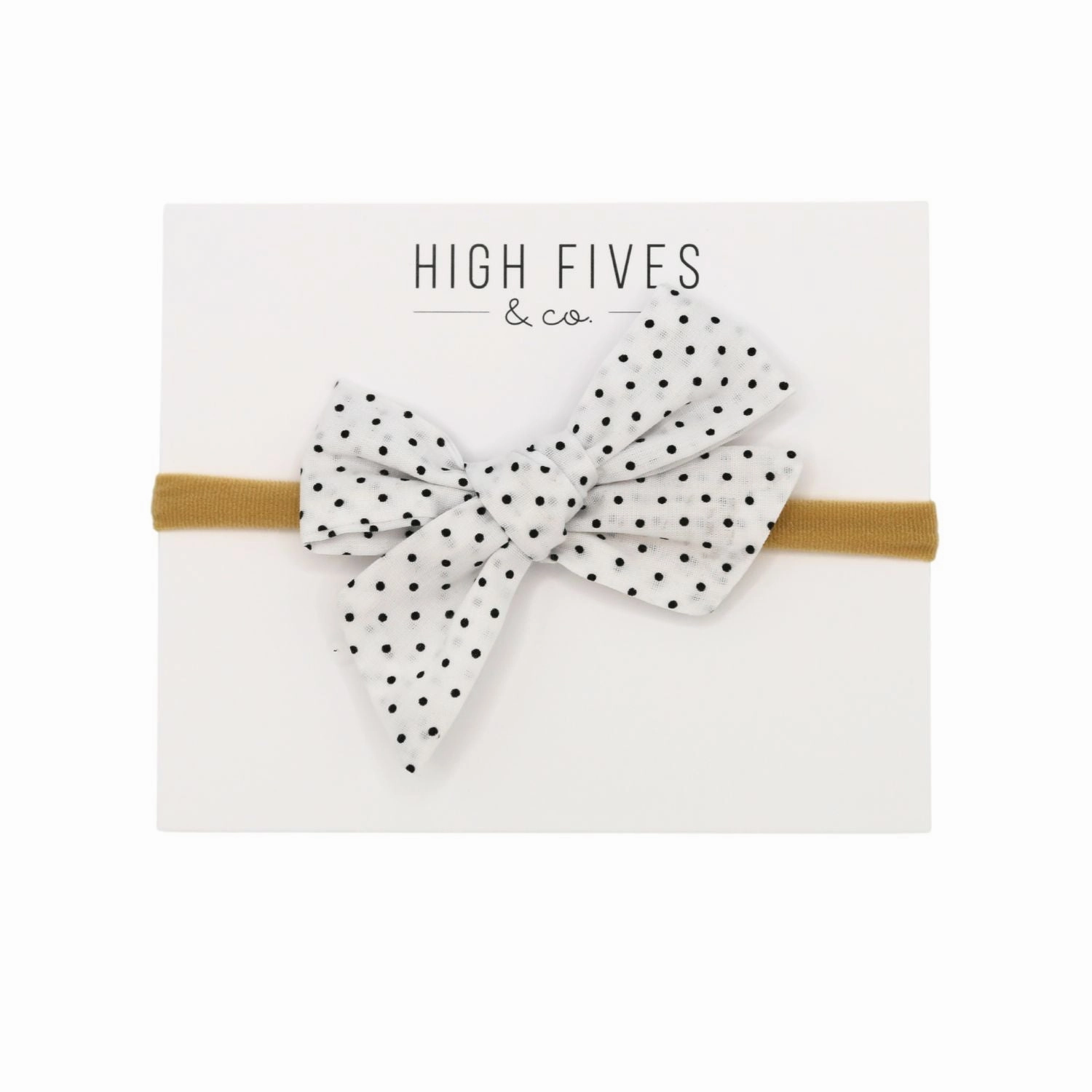 Printed Linen Bow Nylon Headband