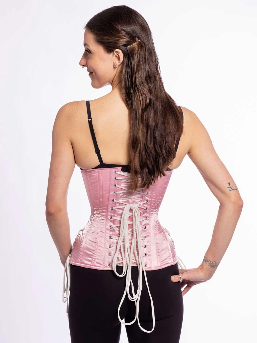 Satin Hourglass Curve Longline Underbust Corset with Hip Ties : CS-426