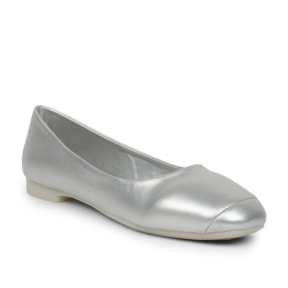 Senorita Fashion (Silver) Ballerina Shoes For Ladies GIF-249 By Liberty