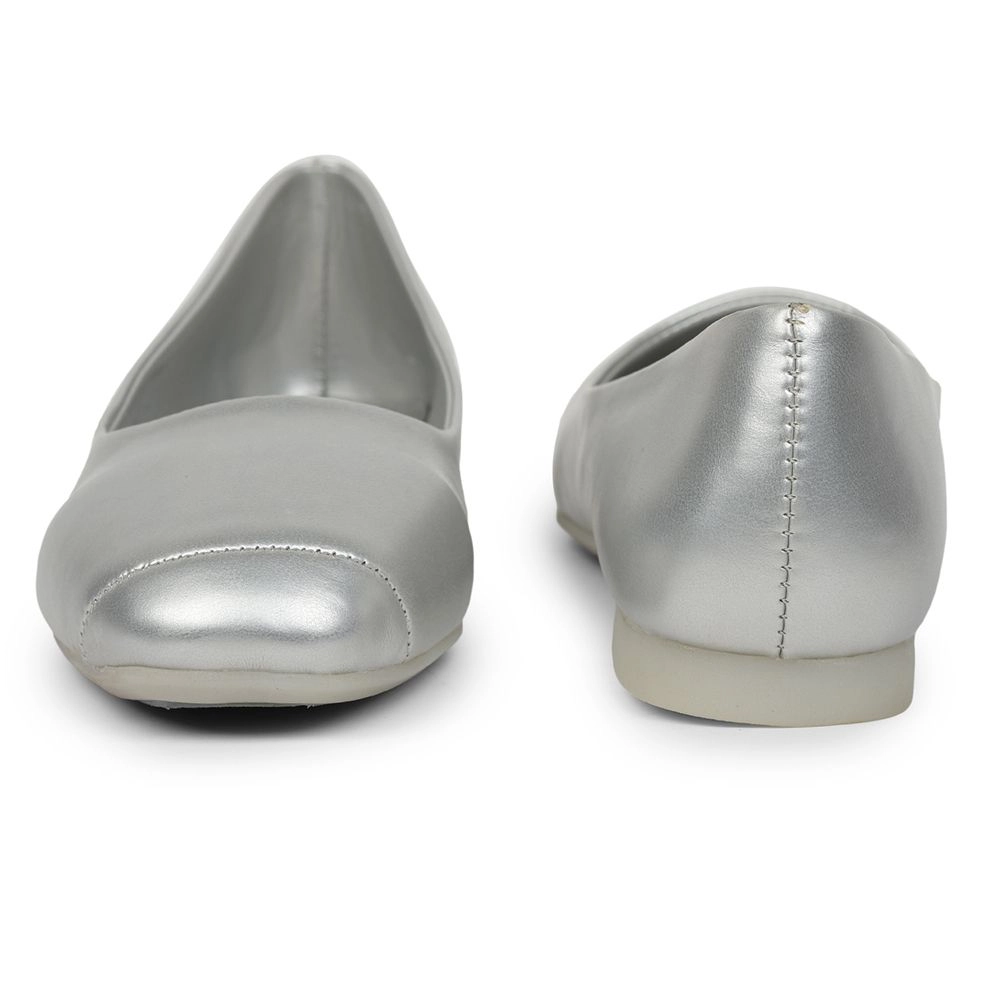 Senorita Fashion (Silver) Ballerina Shoes For Ladies GIF-249 By Liberty