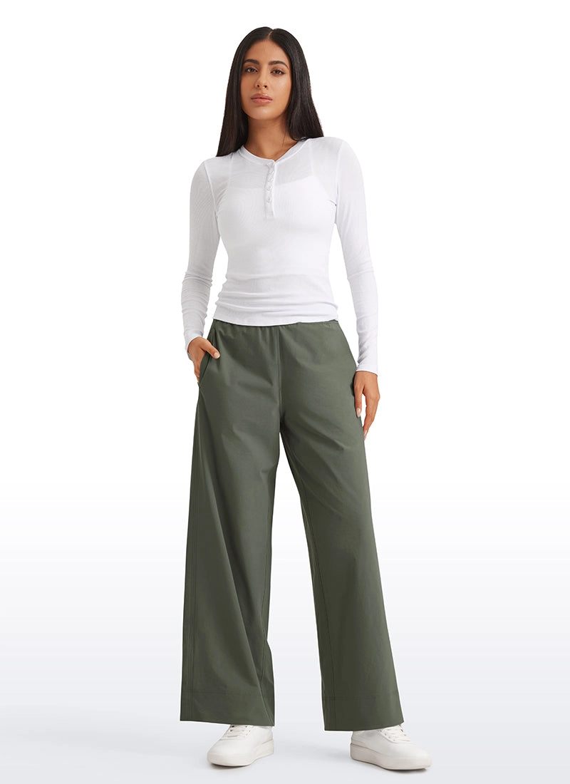 Stretch Wide Leg Casual Pants 30"