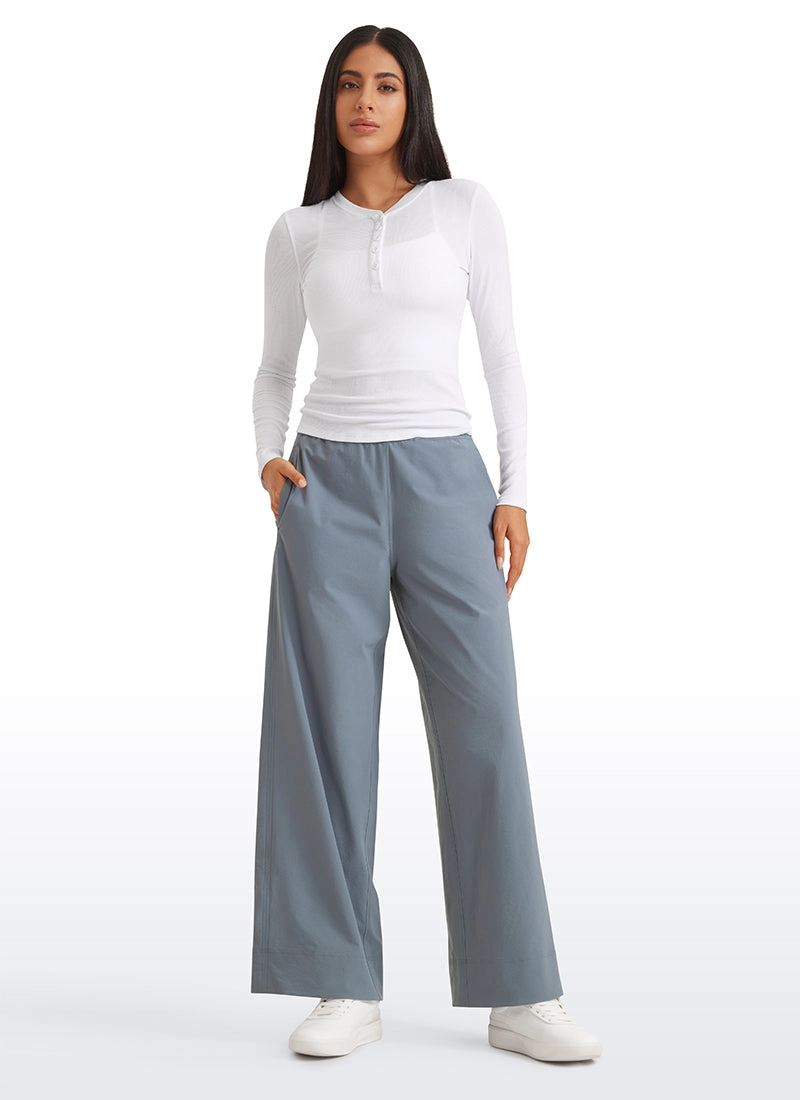 Stretch Wide Leg Casual Pants 30"