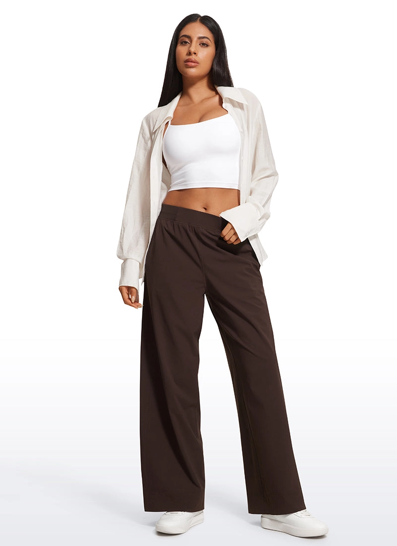 Stretch Wide Leg Casual Pants 30"