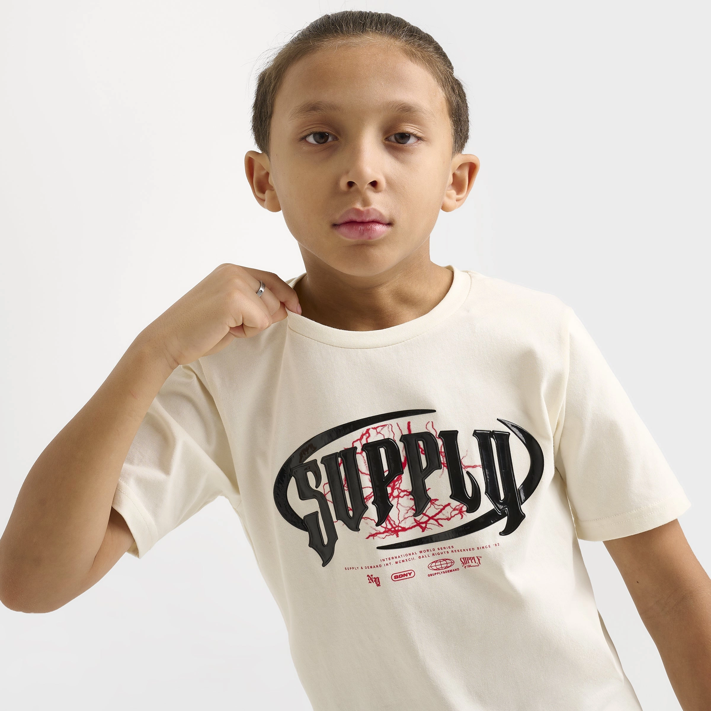 Supply & Demand Junior Boys' Chrome Tee Tofu / Chinese Red